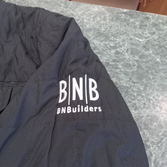 Eddie Bauer EB502 Shirt Jac Snap Button Quilted Shacket Black Men’s Large LOGO - Picture 4 of 16